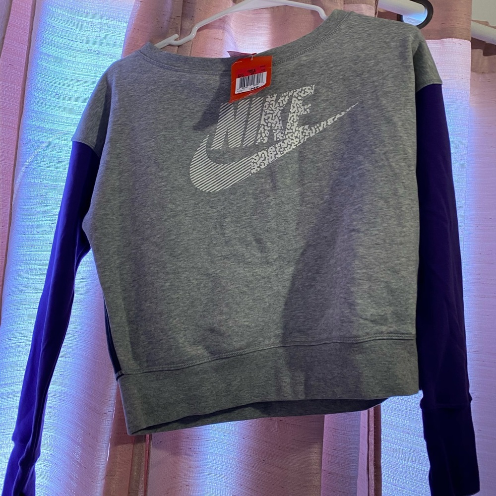 Purple And gray Nike crew neck sweater !